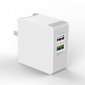 Ładowarka USB KPS-8034LC QC3.0 + 5V2.4A