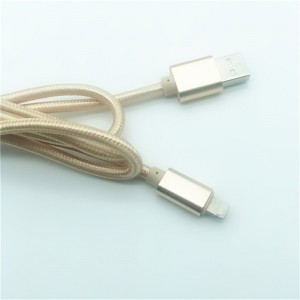 KPS-1005CB 8PIN 2M Wysokiej jakości szybki kabel USB 2A do iPhone'a z oplotem nylonowym